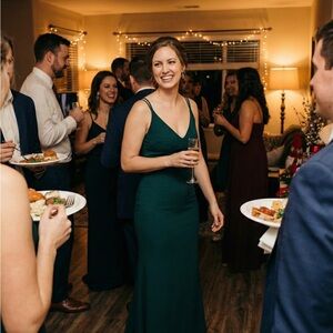 Lulu’s Elegant Teal Evening Gown Sz XS